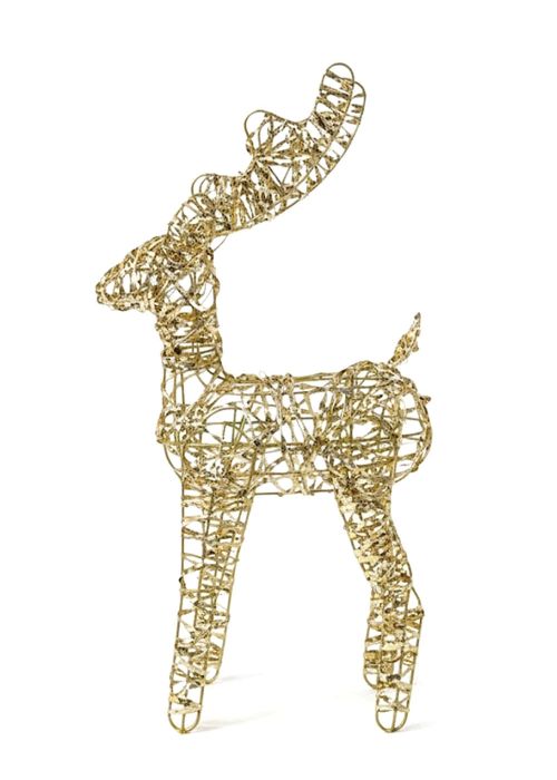 Figura Reno Luminoso 50x20cm Dorado