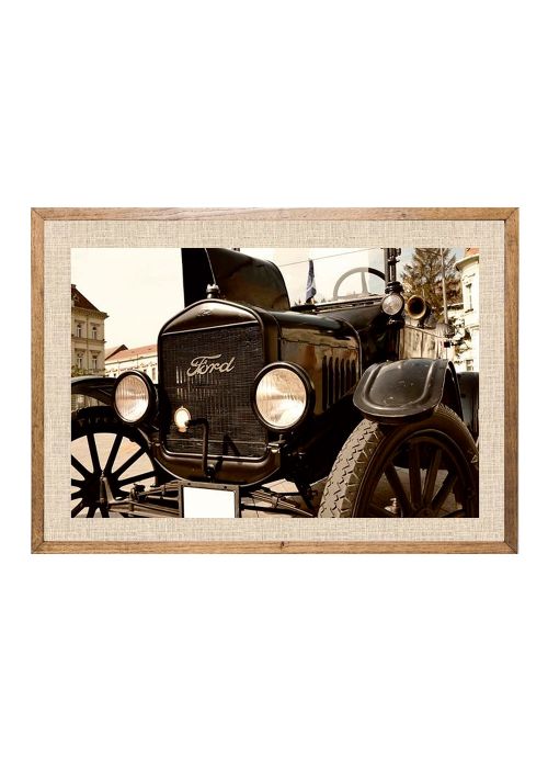 Cuadro Ford Antiguo MDP Roble