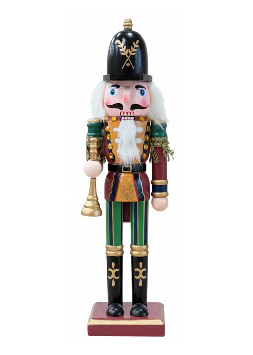 Cascanueces Trompetista con Casco Negro 30cm