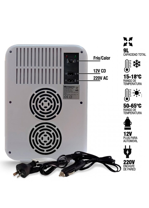 CONSERVADORA PORTABLE FRIO-CALOR 9 LITROS BLANCA Blanco
