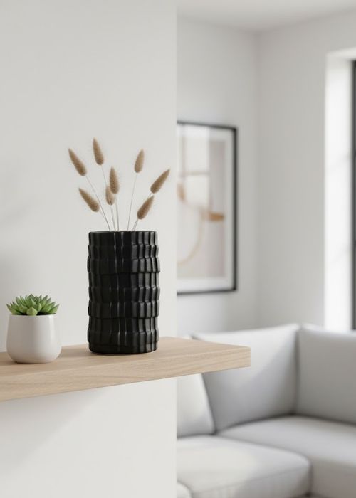 Florero Stone Bajo Neutro