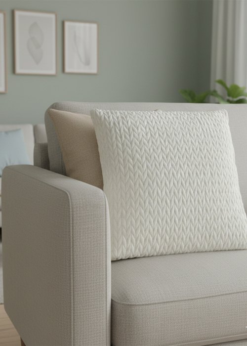 Funda de Almohadón Texturizado 45 cm Neutro