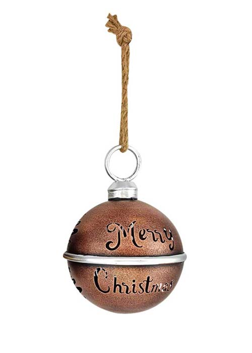 Cascabel Metálico “Merry Christmas” Chico Cobre