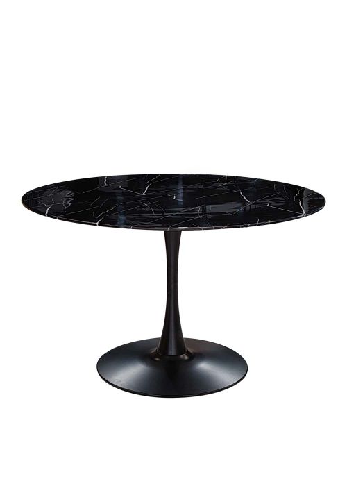 Mesa Tulip Redonda Marble Black Leg 1 mts