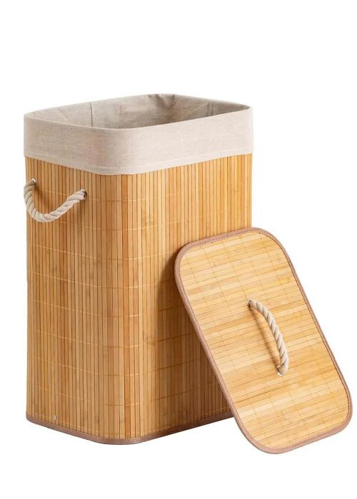 Cesto Bamboo rectangular Neutro