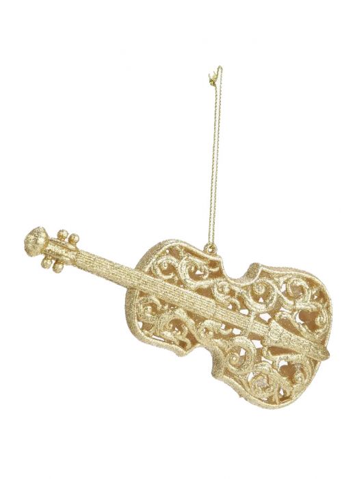 Violín Navideño Dorado