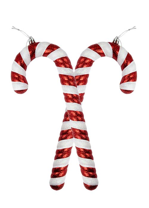 Baston de Caramelo Colgante Rojo y Blanco