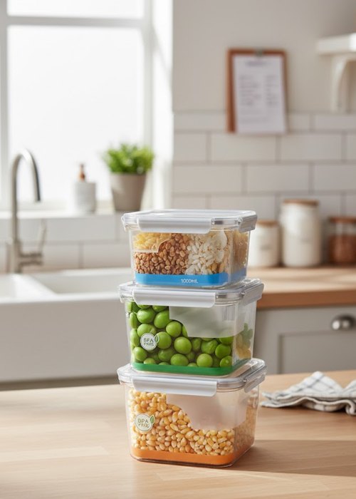 Set de 3 Recipientes herméticos de Vidrio Neutro