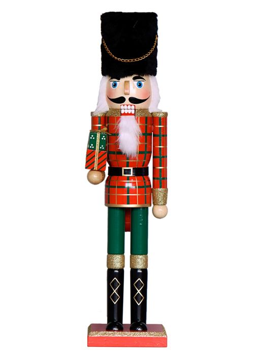 Muñeco Cascanueces Tartan Rojo 50cm
