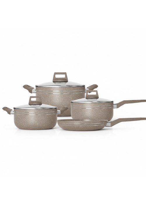 Set de bateria cocina 7 Piezas Beige Neutro