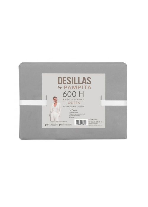 JGO SABANA COTTON TOUCH LISA QUEEN Gris