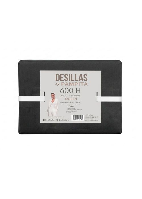 JGO SABANA COTTON TOUCH LISA QUEEN Negro