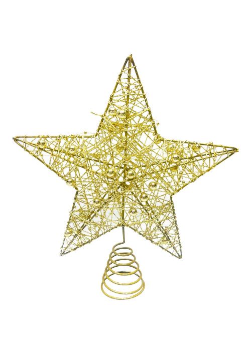 Estrella dorada punta de árbol Dorado