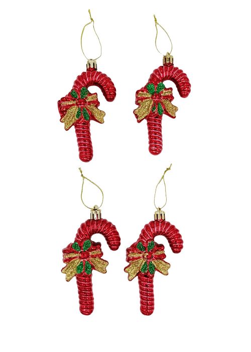 Set por 4 Bastones Rojos Rojo