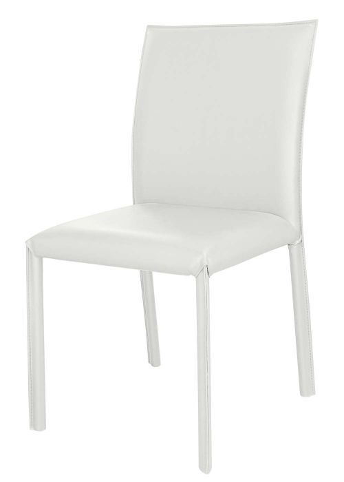Silla Granate Tapizado Blanco