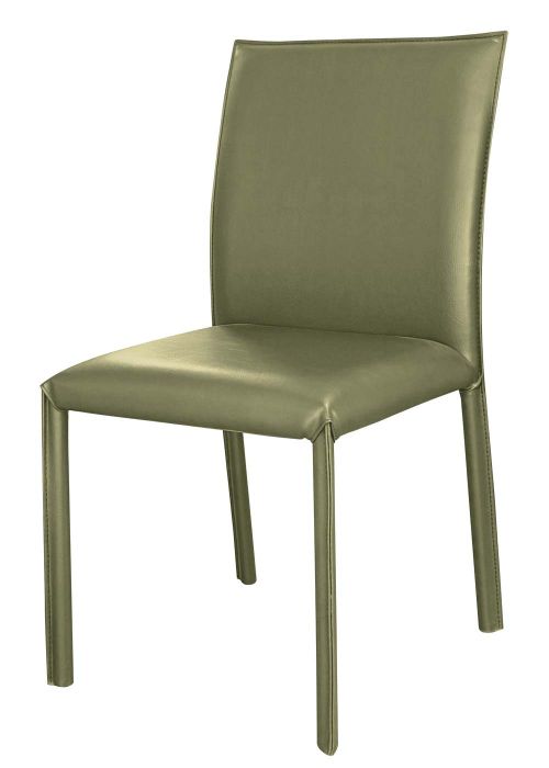 Silla Granate Tapizado Verde Musgo