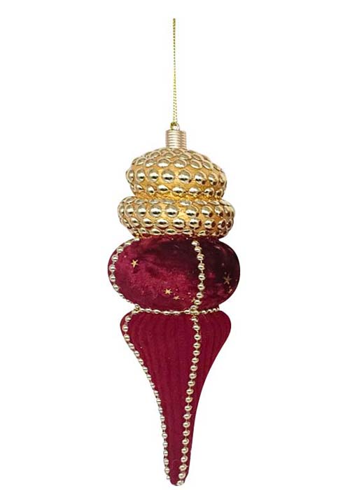 Puntera  Velvet rojo y dorado Rojo