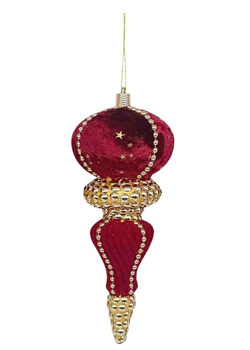 Puntera  Velvet rojo y dorado Dorado