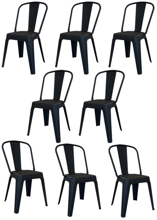 Silla Tolix Air x8 (Plástico Reforzado) Negro