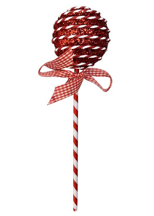 Chupetin Rojo Decorativo Rojo y Blanco