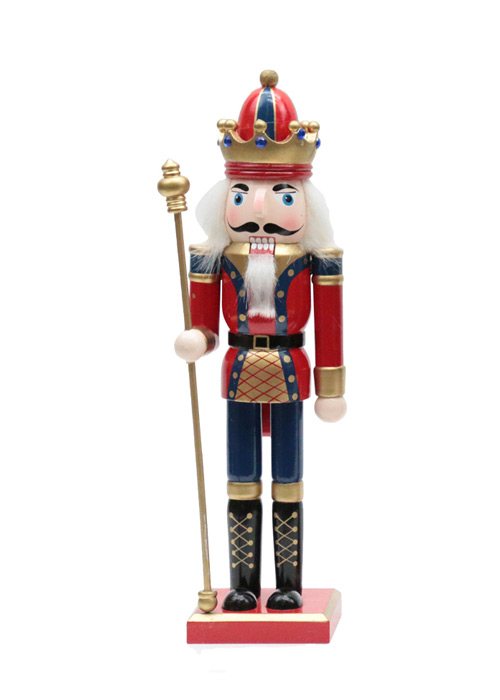 Cascanueces Rey Corona Roja 30cm Rojo