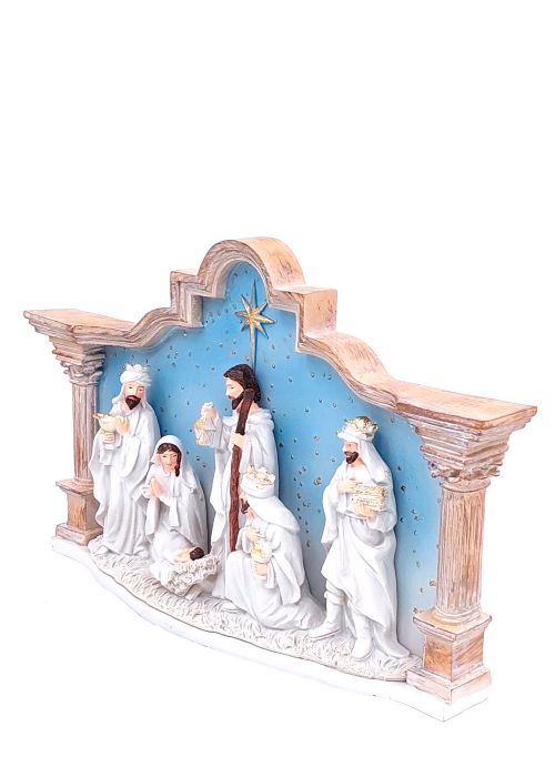 Pesebre natividad con cielo columna