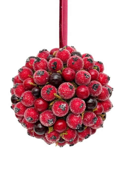 Adorno con pelotitas rojas