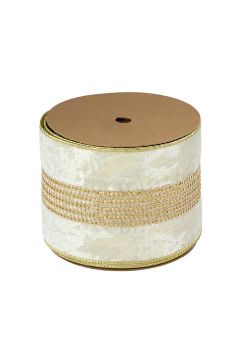 Cinta Decorativa 6 cm con raya dorada