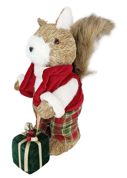 Ardilla Escosesa Navideña Rojo