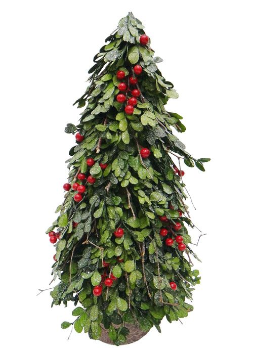 Árbol Topiario con Bayas Rojas 43 cm Verde