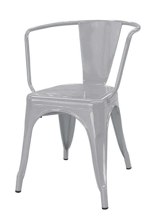 Sillon Tolix Tono Gris Plata Perlado