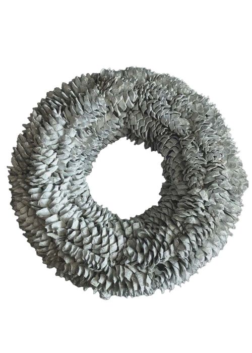 Corono navideña 44 cm Gris