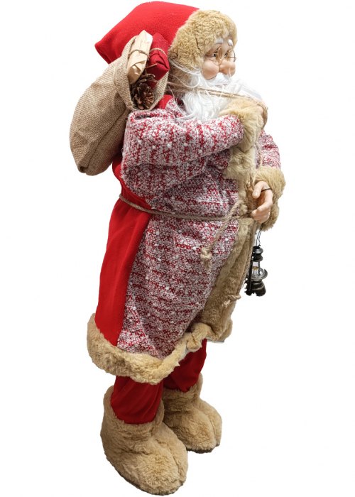 Papá Noel Este con Farol y Saco 90 cm Multicolor