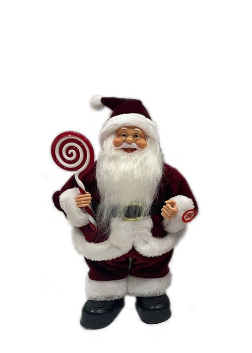 Santa bailando 30cm Tono Bordo