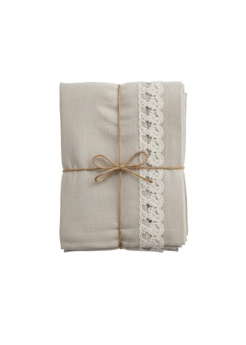 Mantel Tusor Bordado 2.20 x 1.50 Mts Natural