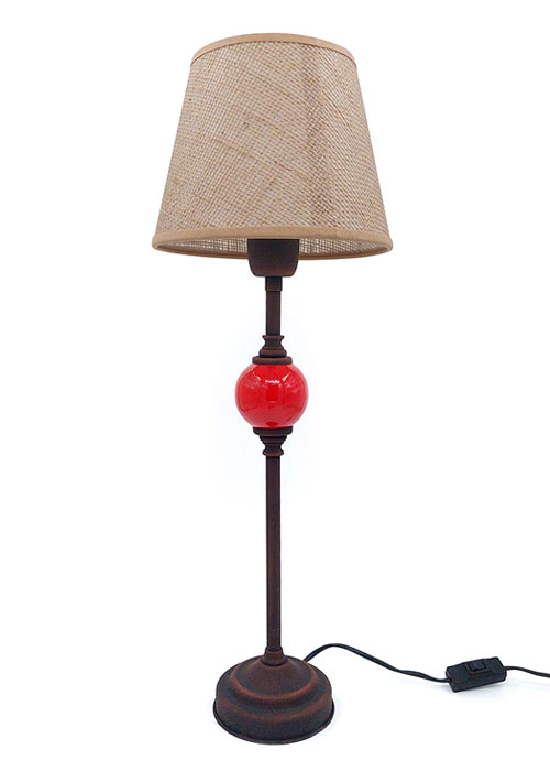 Lampara de mesa Cambridge Rojo Cobre Oscuro