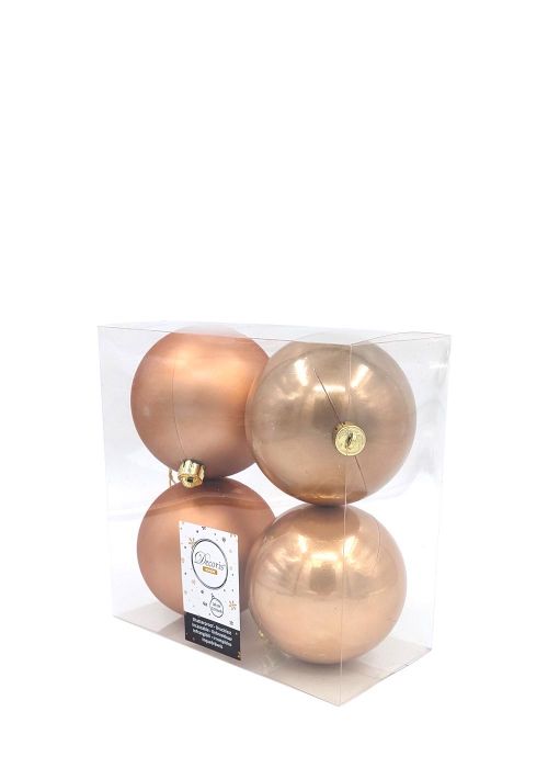 Set x 4 Esferas en color dorado cobreado 100 mm Dorado