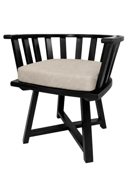Silla Gervasoni Negra Lenny Ivory