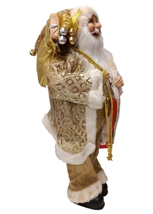 Papá Noel Invernal Dorado con Bolsa 45 Dorado