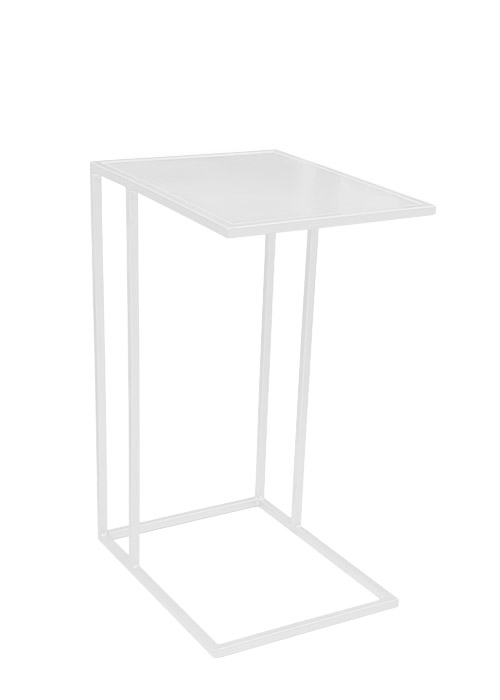 Mesa auxiliar individual rectangular Blanco