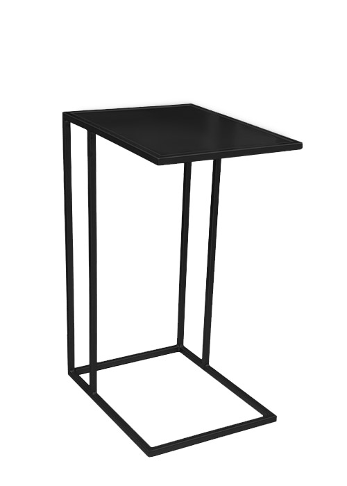 Mesa auxiliar individual rectangular Negro