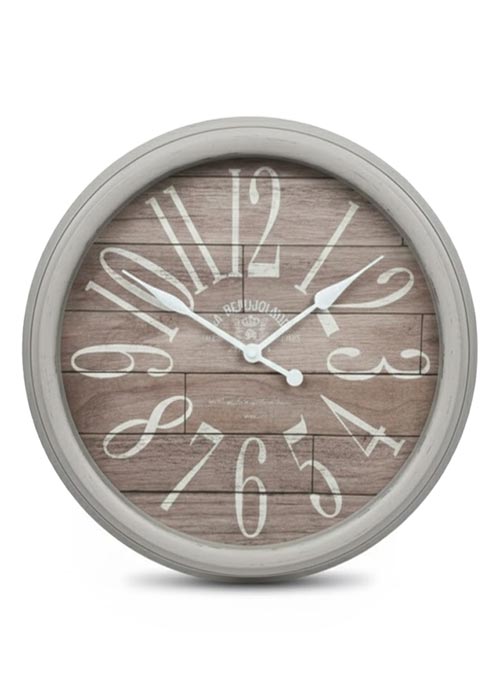 Reloj de pared rústico estilo farmhouse claro Neutro