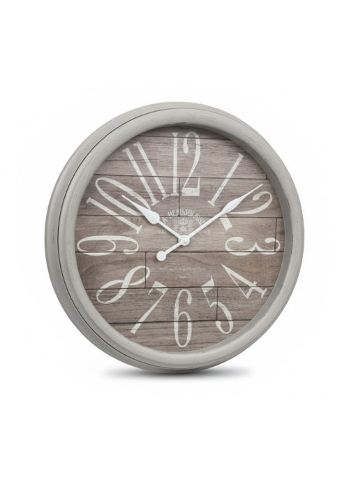 Reloj de pared rústico estilo farmhouse claro Neutro