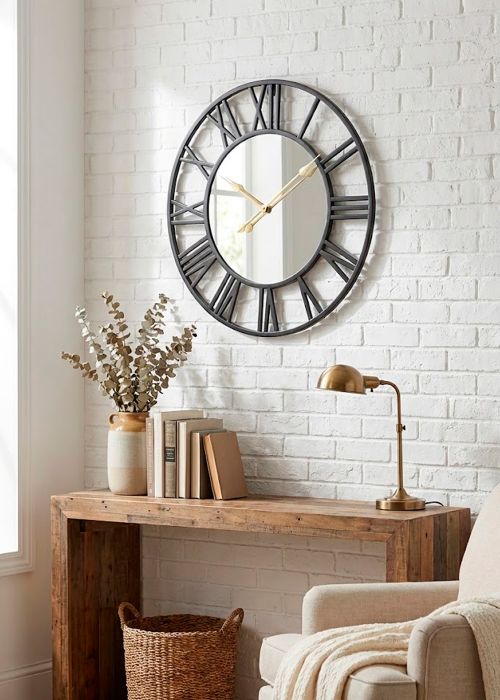 Reloj de pared Espejo Negro Neutro