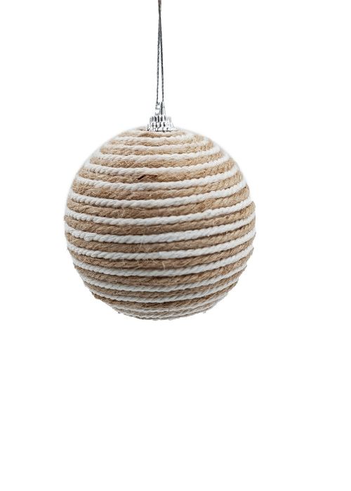 Set de 3 Esferas Navideña Rayada Dorada Dorado