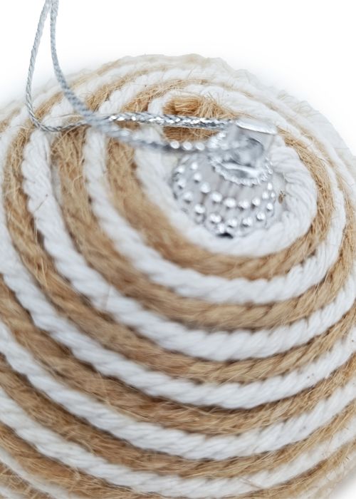 Set de 3 Esferas Navideña Rayada Dorada Dorado