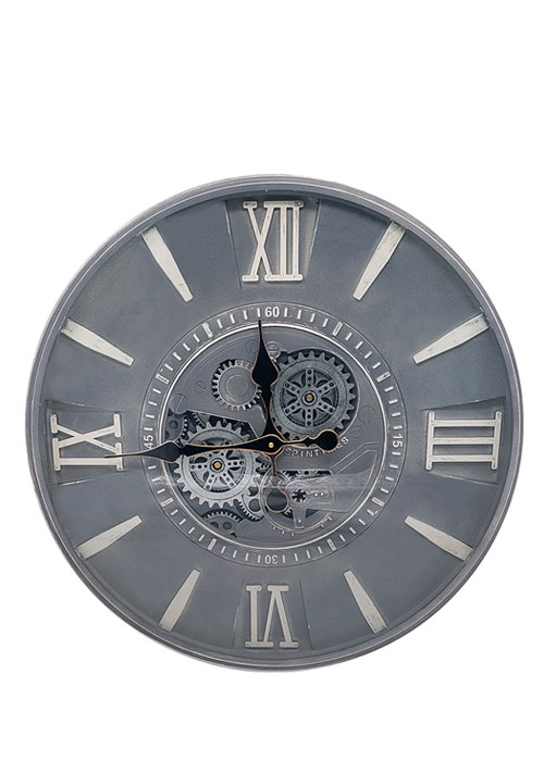 Reloj con relieve gris