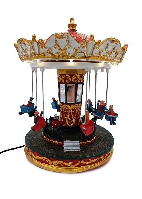 Carrusel Navideño de Sillas Voladoras Multicolor
