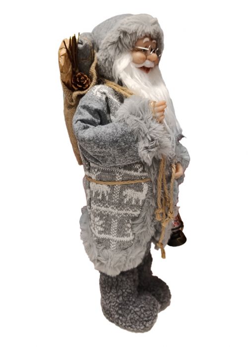 Papá Noel de 30 cm de estilo nórdico Plata