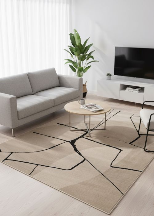Alfombra Cadence Marble 160 cm Beige